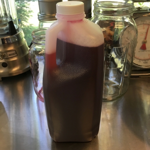 Juice! Ready for freezing. Incredibly rich.