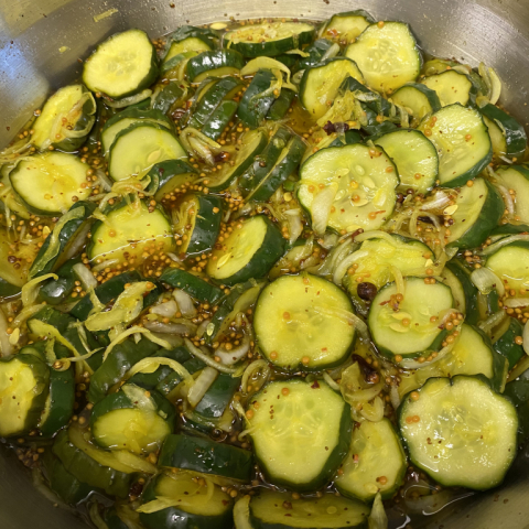Bread and Butter pickles.