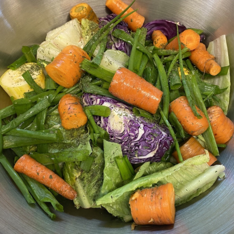 Making veggie broth September 13.