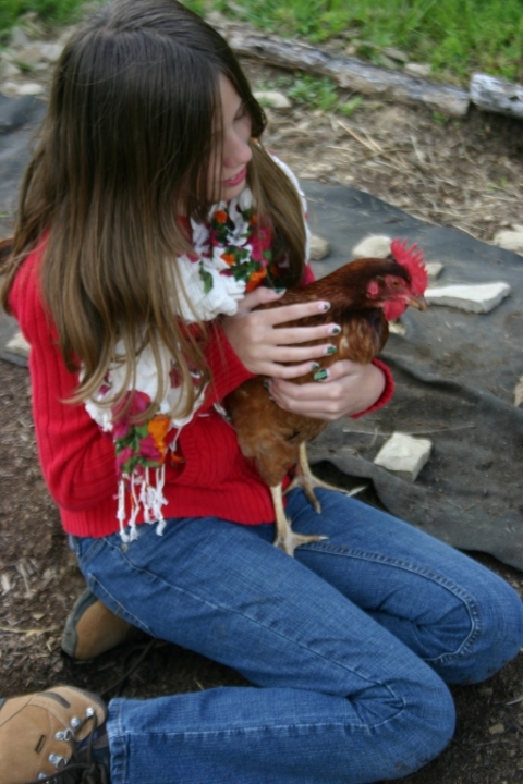 Maddy with Butterscotch.
