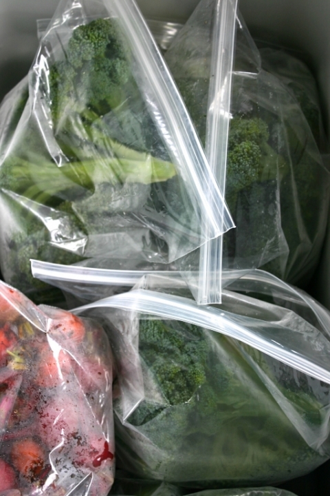 Beets & broccoli packaged for delivery..