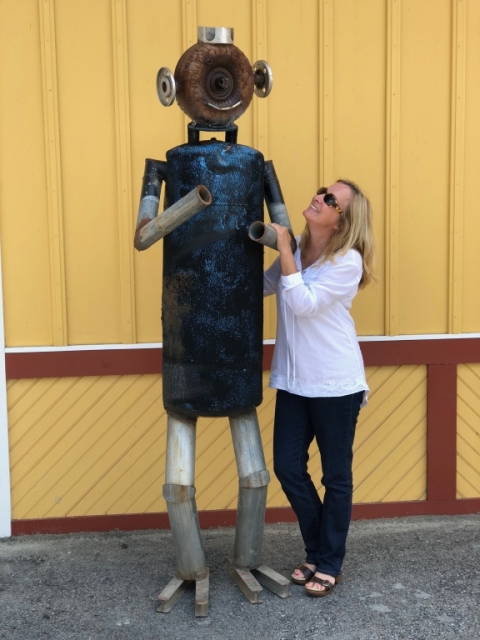 Dawn with Marlin Man at 4th Avenue Gallery (Pocahontas County Artisans Co-op). July 14.