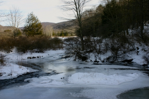 Little River where it joins West Fork at the former town of Burner.