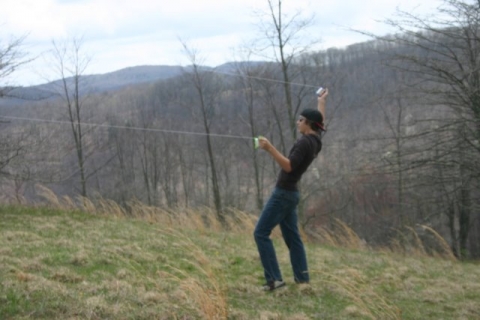 Jake flying a kite on April 26