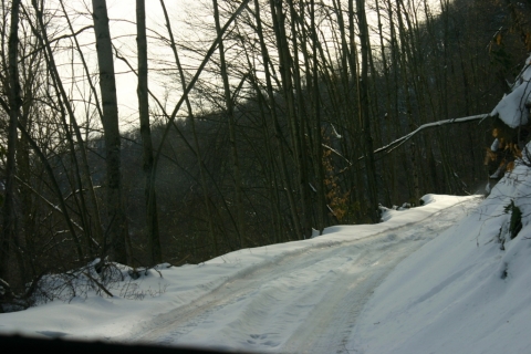 Bemis Road (County Route 22) heading out of Bemis, toward Beverly.