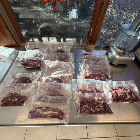 November venison trimmed and vacuum-sealed.